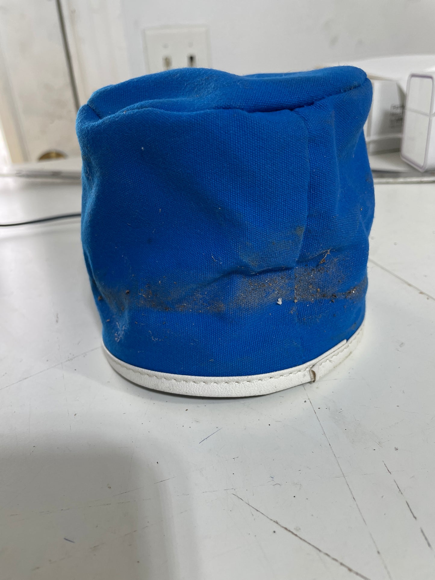 Small Blue Canvas Winch Cover - 4 1/2" Diameter x 4" Tall