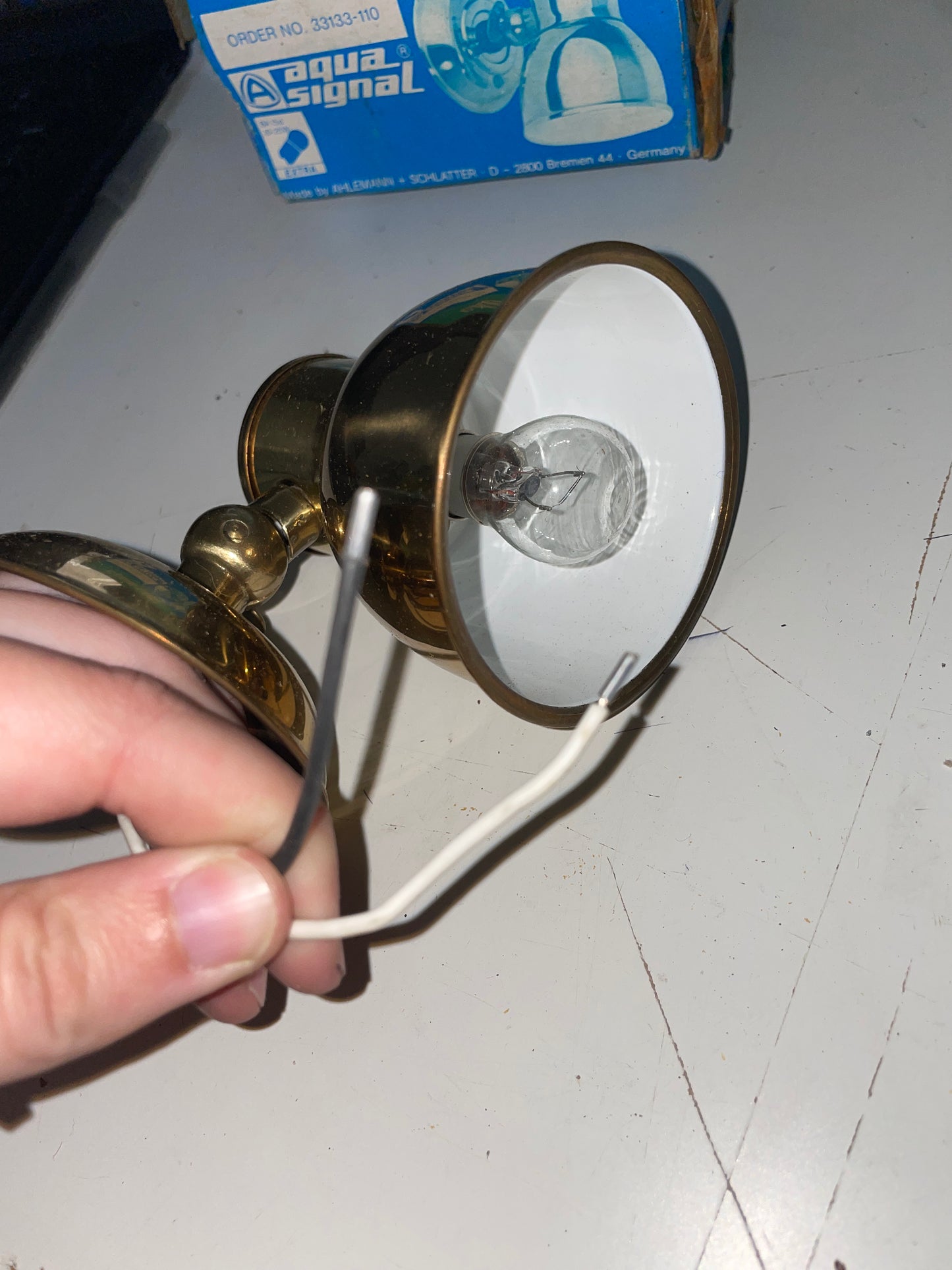Aqua Signal Brass Cabin Light - NEW