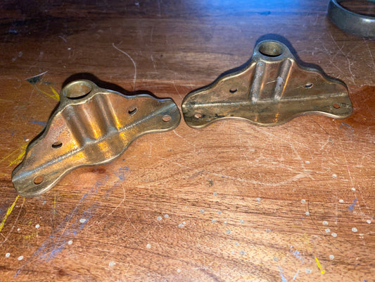PAIR Perko Solid Brass Oar Lock Edge Sockets - 1/2” Shank