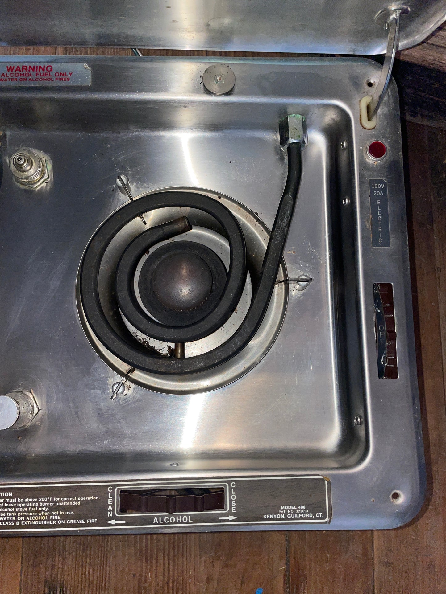 Kenyon 2 Burner Combination Alcohol/Electric Stove Model 406 Sailboat