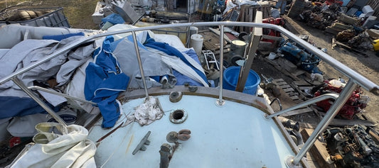 Stainless Steel Stern Railing from Alden Priscilla 1971