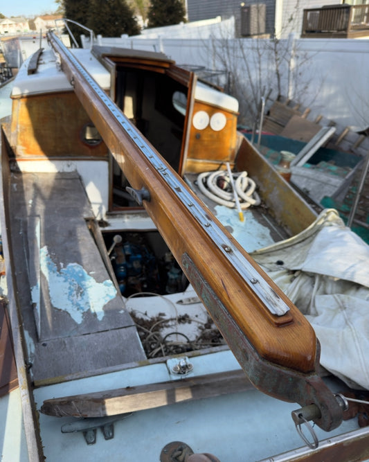 Wooden Boom with Lots of Bronze Hardware - Alden Priscilla 1971