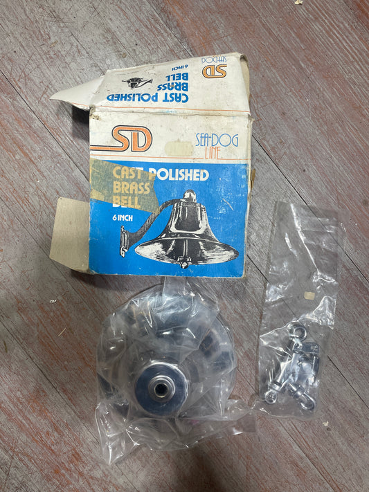 Seadog 6" Cast Polished Brass Bell - NEW