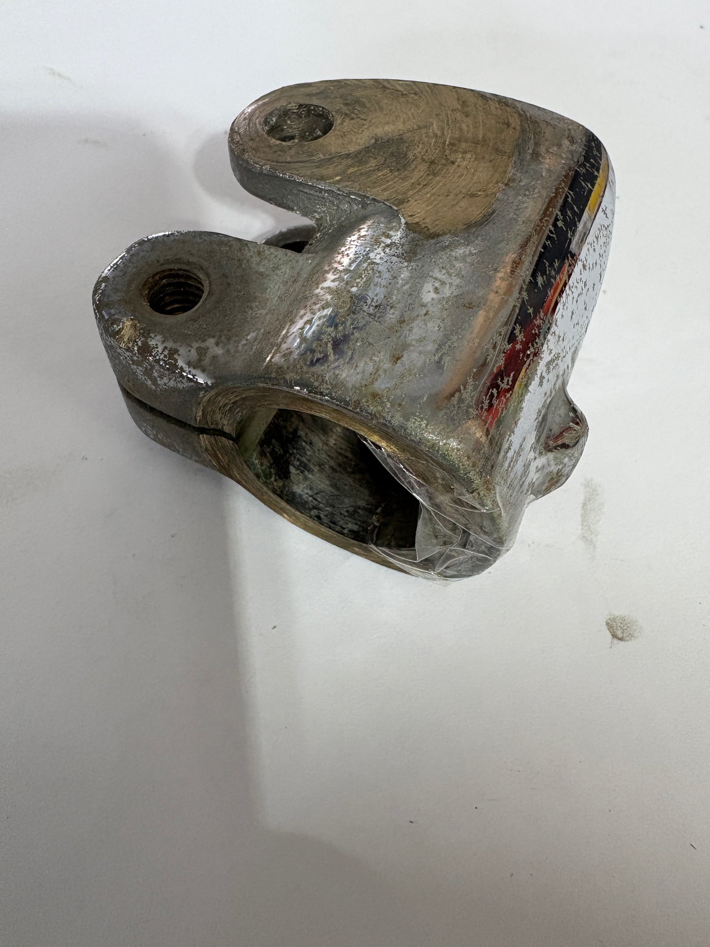 Chromed Bronze Rudder Cap from Alberg 30 1" dia