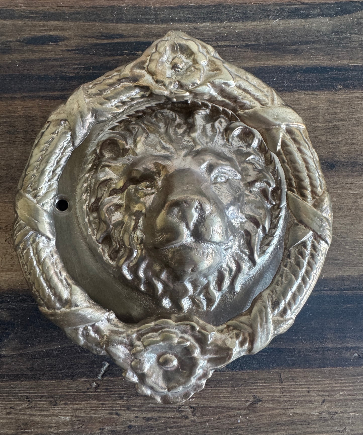 Bronze Lion Door Knocker - Heavy Brass - Made in USA