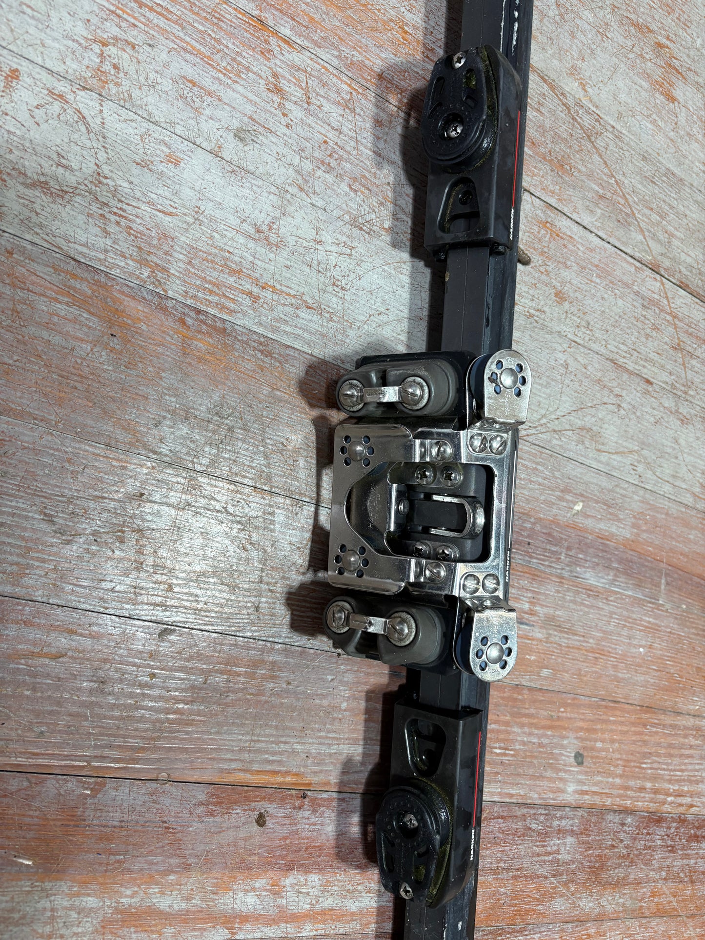 Traveler  5 ft off Peterson 34 with Harken Track Cars 