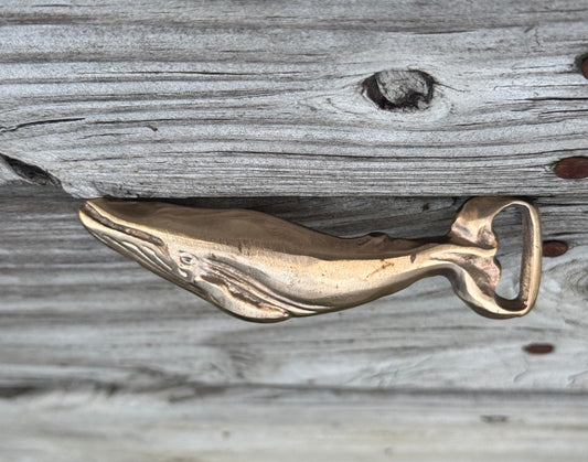 4 1/4" Bronze Whale Belt Buckle