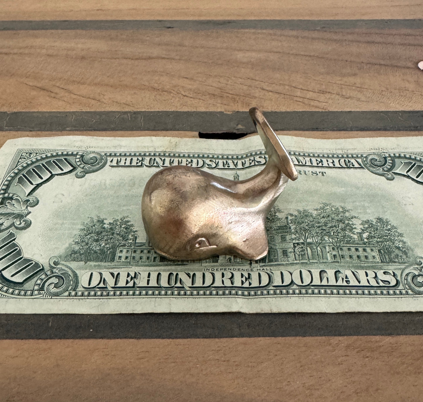 Small Solid Bronze Decorative Whale - Made in USA
