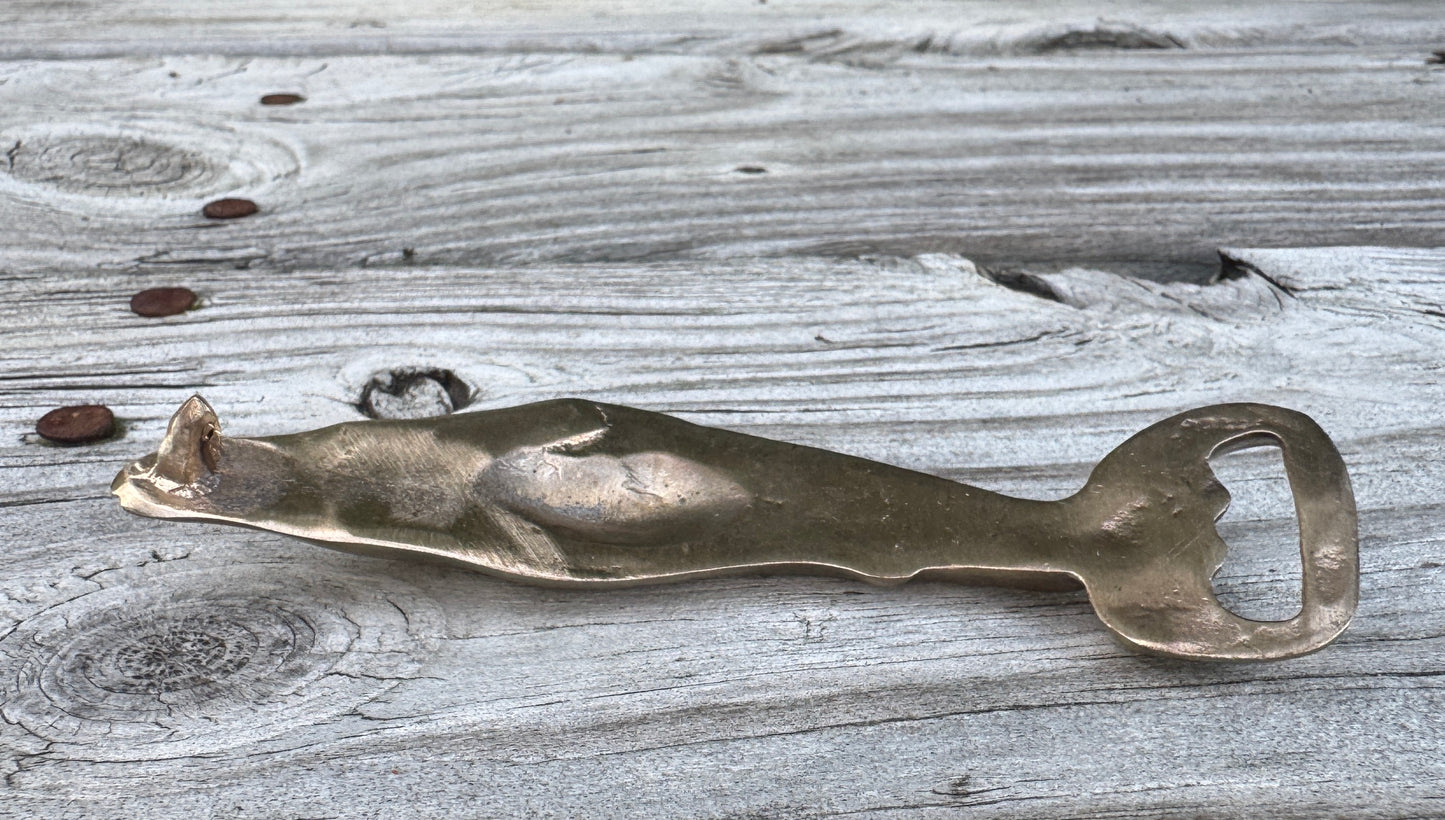 4 1/4" Bronze Whale Belt Buckle