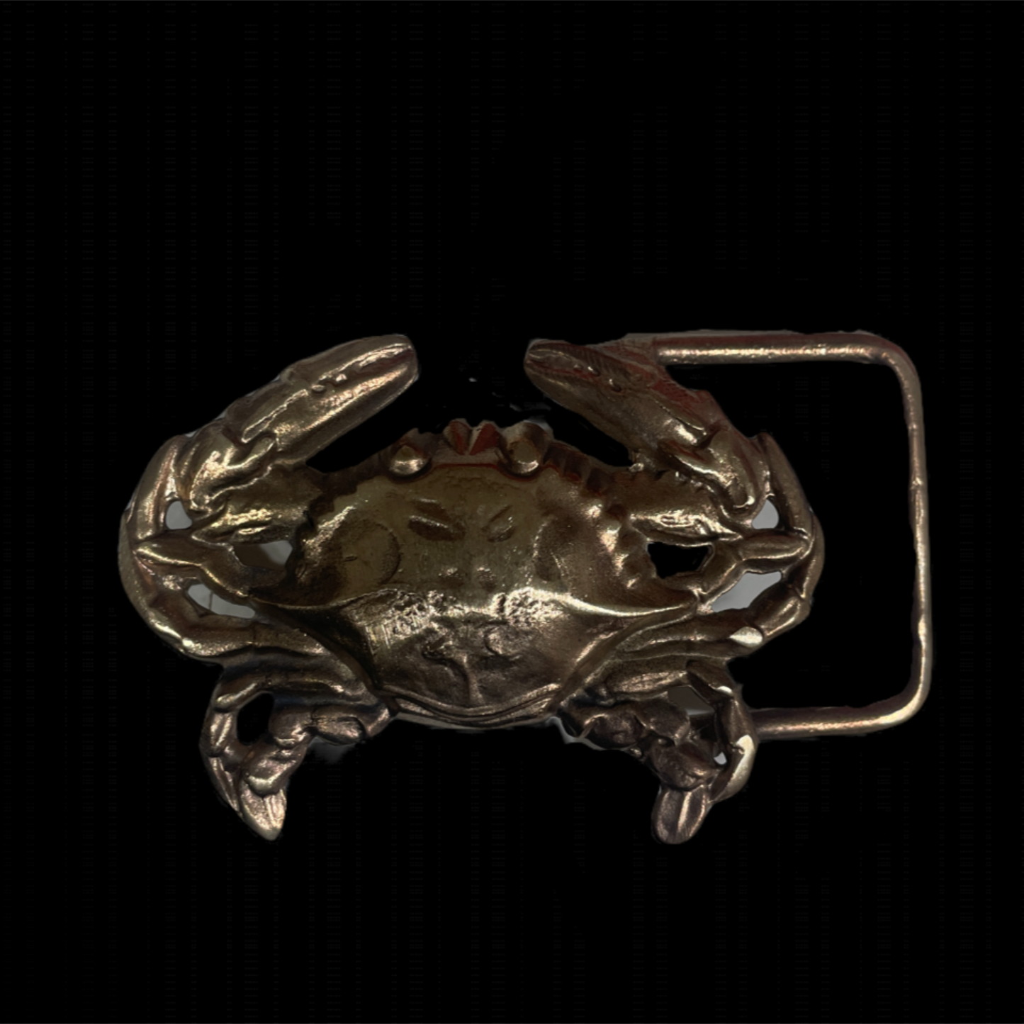 bronze crab belt buckle