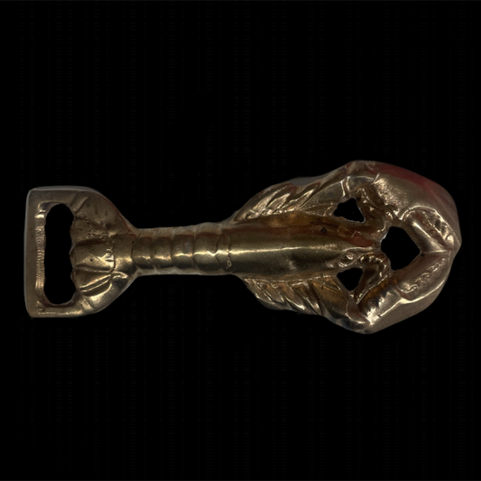 Bronze lobster belt buckle