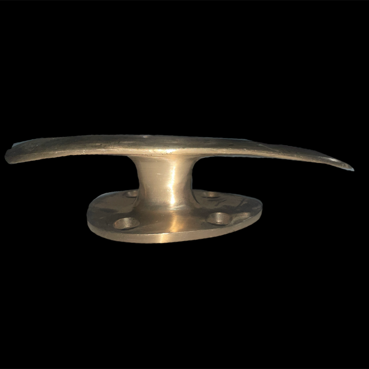 Metal cleat on a black background