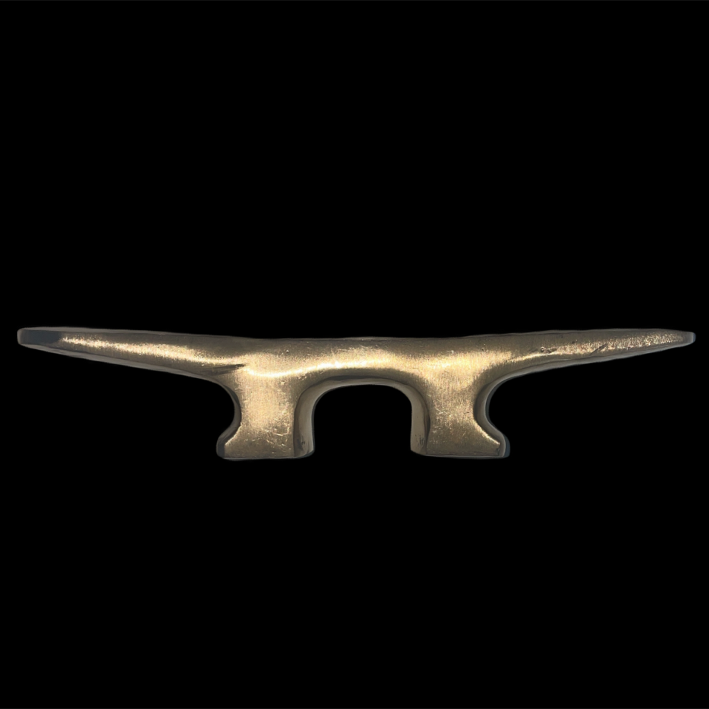 Bronze cleat on a black background