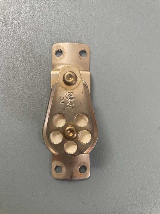top Schaefer #2 Curved Base Mast Block - 1" Sheave - 5/16" Line