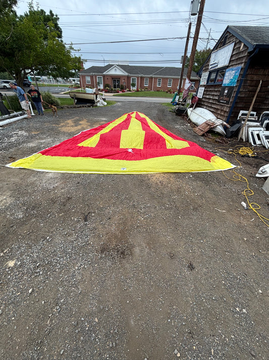 yellow red spinnaker