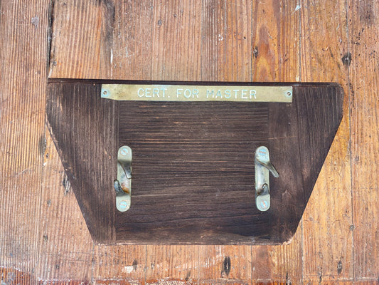 Repurposed Companion Board 2 Cleats & Cert. For Master Plaque Coat Rack Catalina 25