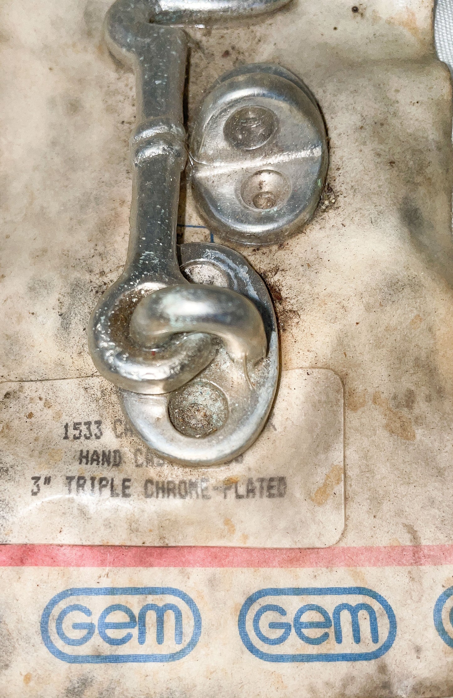 Gem Door Hatch Hook Latch NEW - Brass Triple Chrome Plated 3"