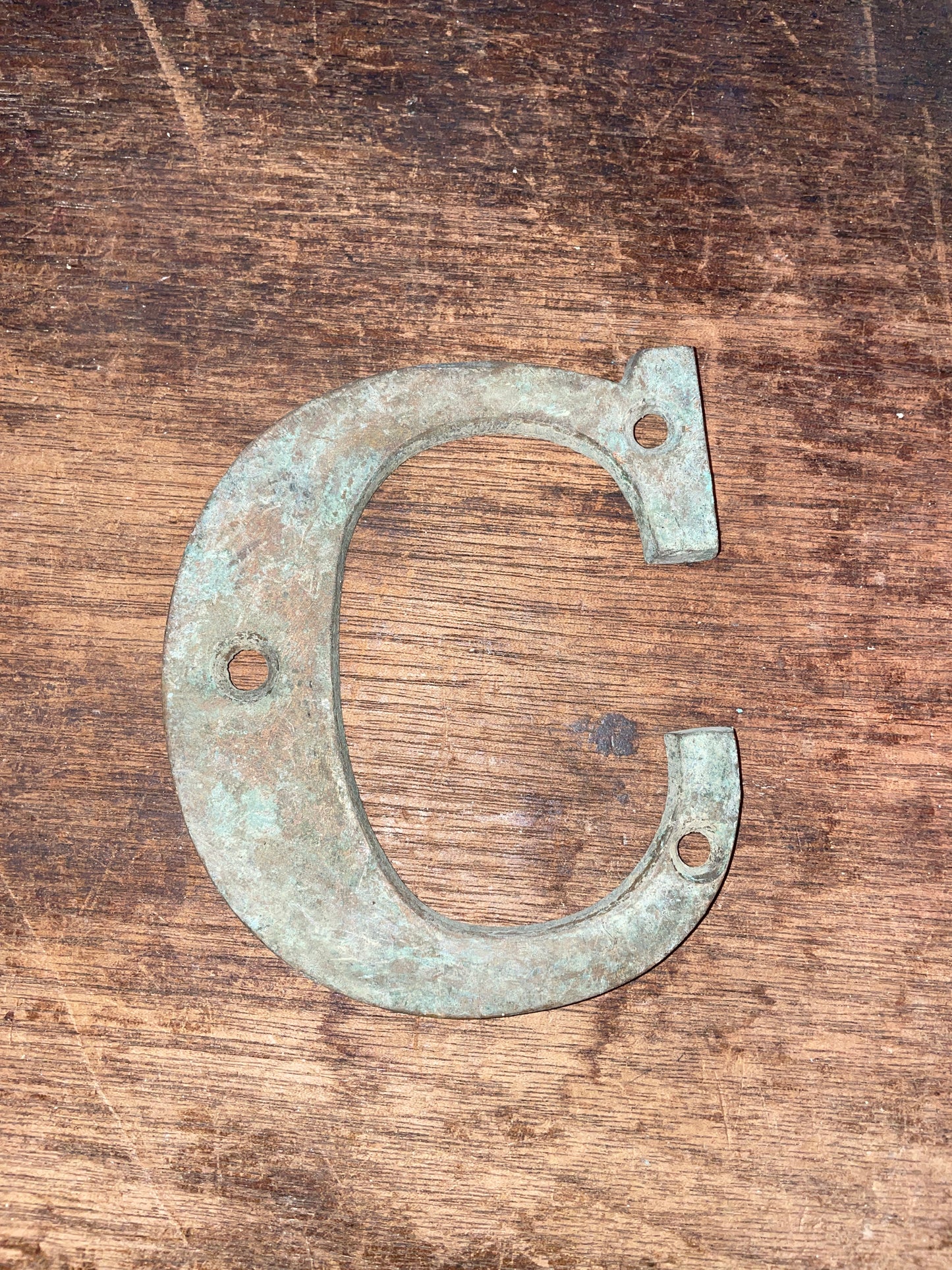 Antique Bronze Boat Letters - 3 3/4”L x 3”W