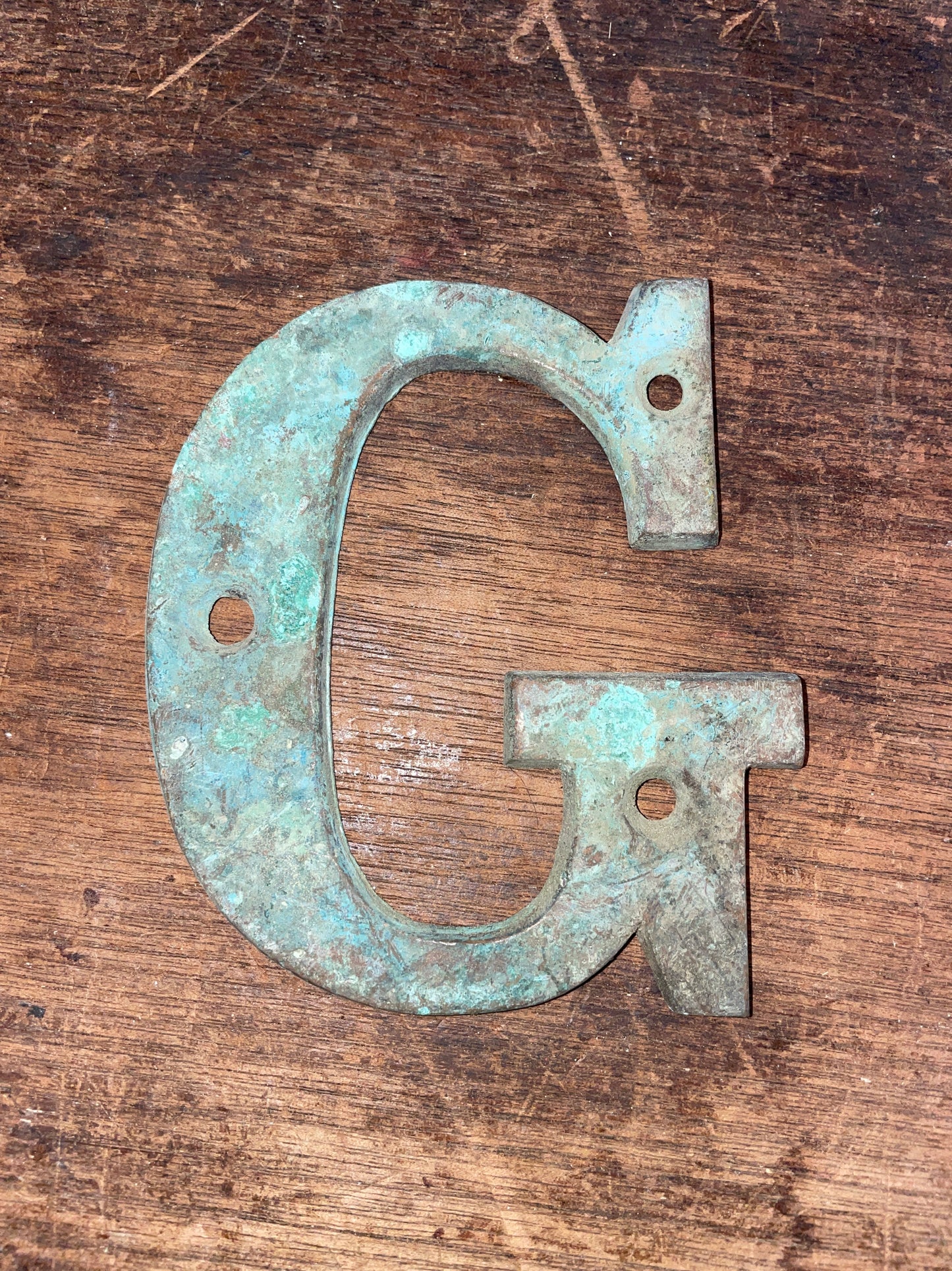 Antique Bronze Boat Letters - 3 3/4”L x 3”W