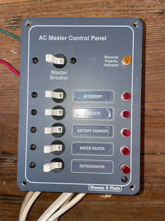 Weems & Plath AC Master Control Panel Off A Freeport Islander 36