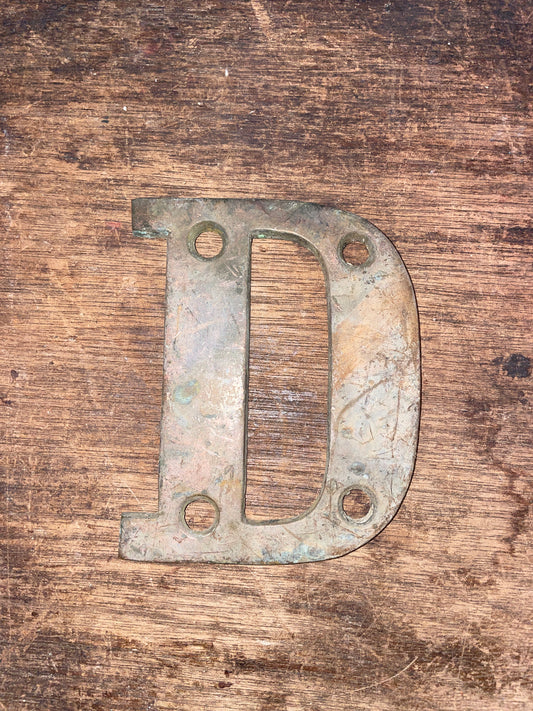 Antique Bronze Boat Letters - 3 3/4”L x 3”W