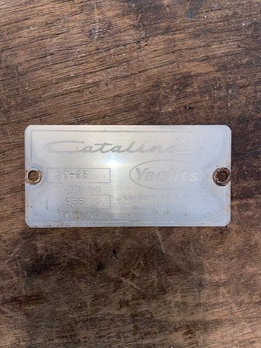 Catalina 25 Builders Plate