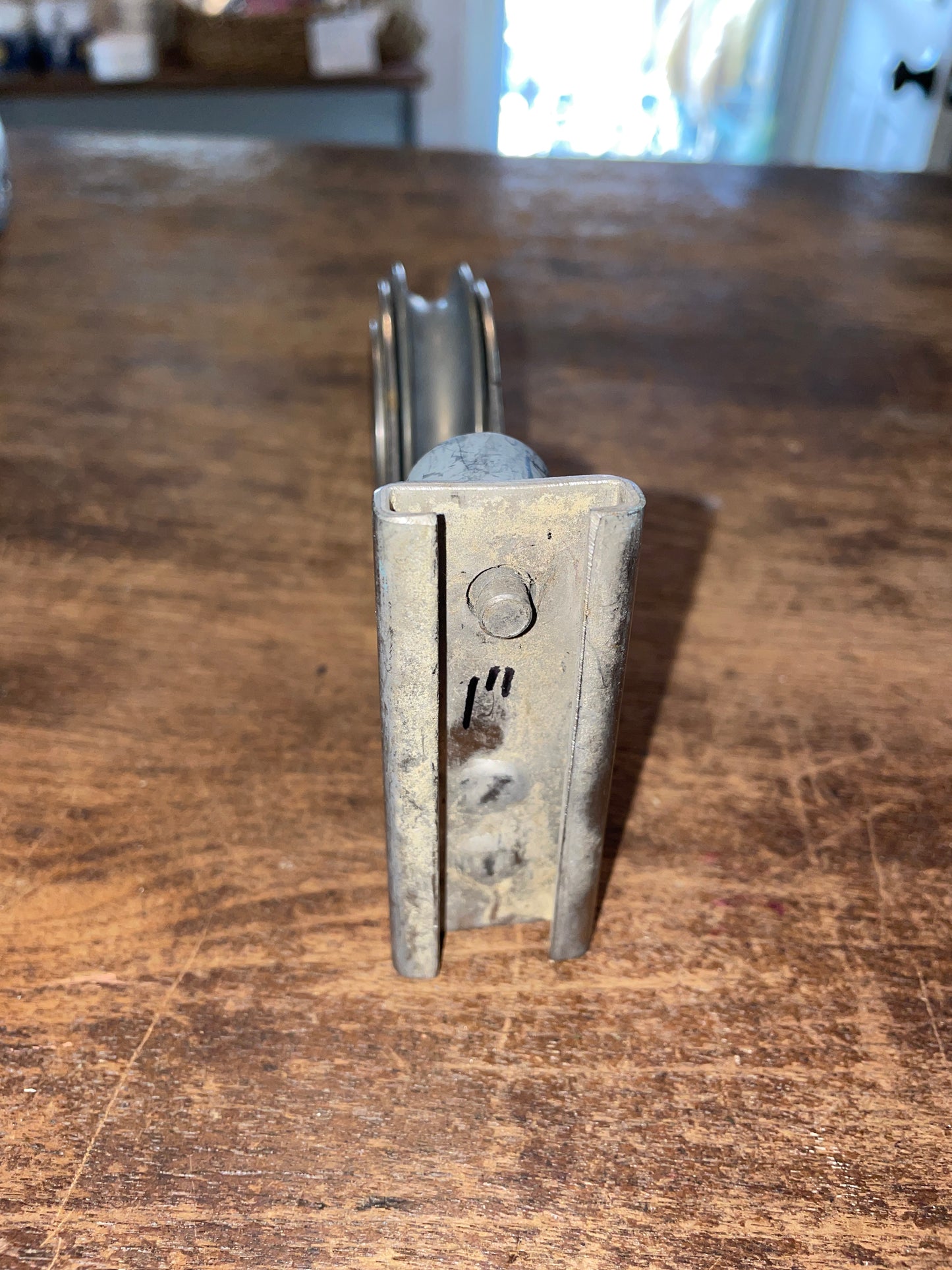 Garhauer 316 Alloy Spring Loaded Single Block With 1” Track Car - 2 5/8” Sheave -3/8” Line