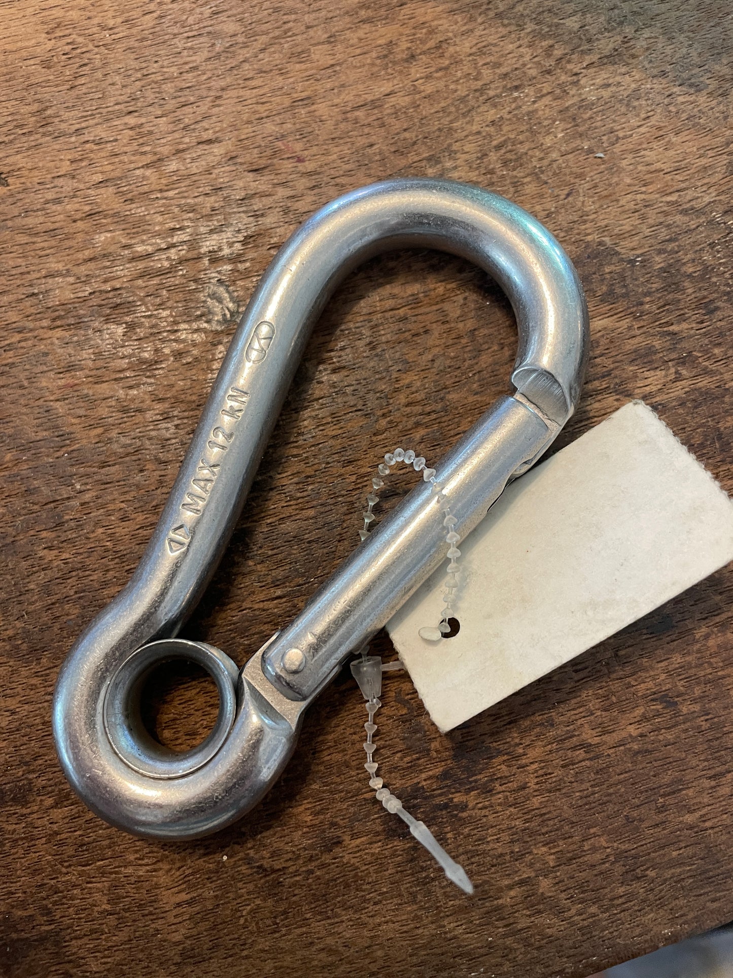 316 Stainless Steel Carabiner With 7/16” Eyelet- 4” Long