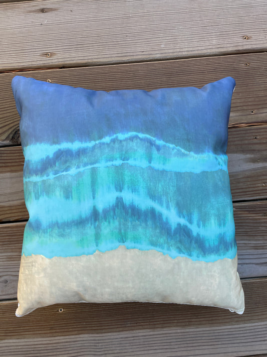 Sea Bags Maine Shoreline Tie-Dye Pillow