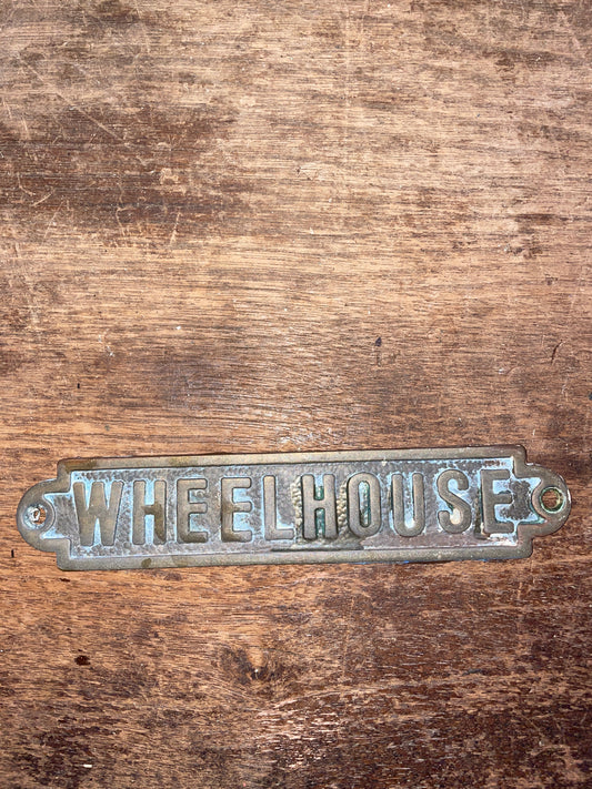 Brass Wheel House Plaque