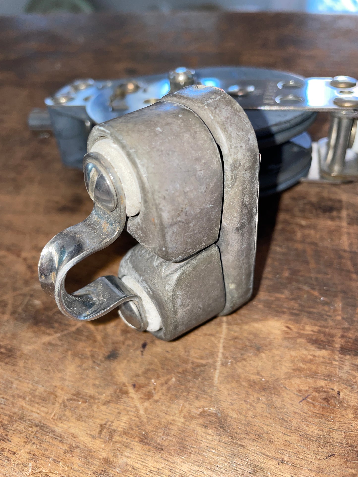 Harken Swivel Ratcheting Single & Double Block With Cam Cleat -2 1/4” Double Sheave 3” Single Sheave (3/8” Line)