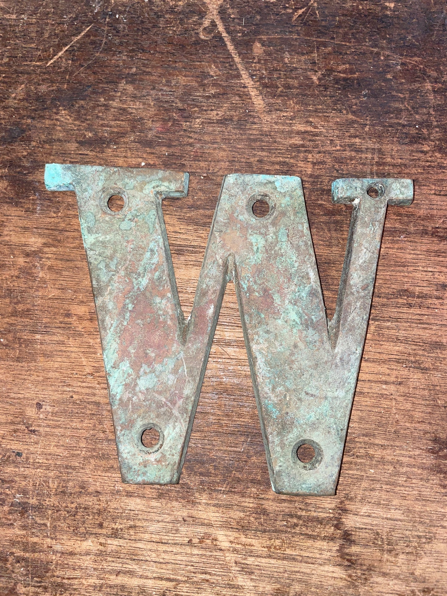 Antique Bronze Boat Letters - 3 3/4”L x 3”W
