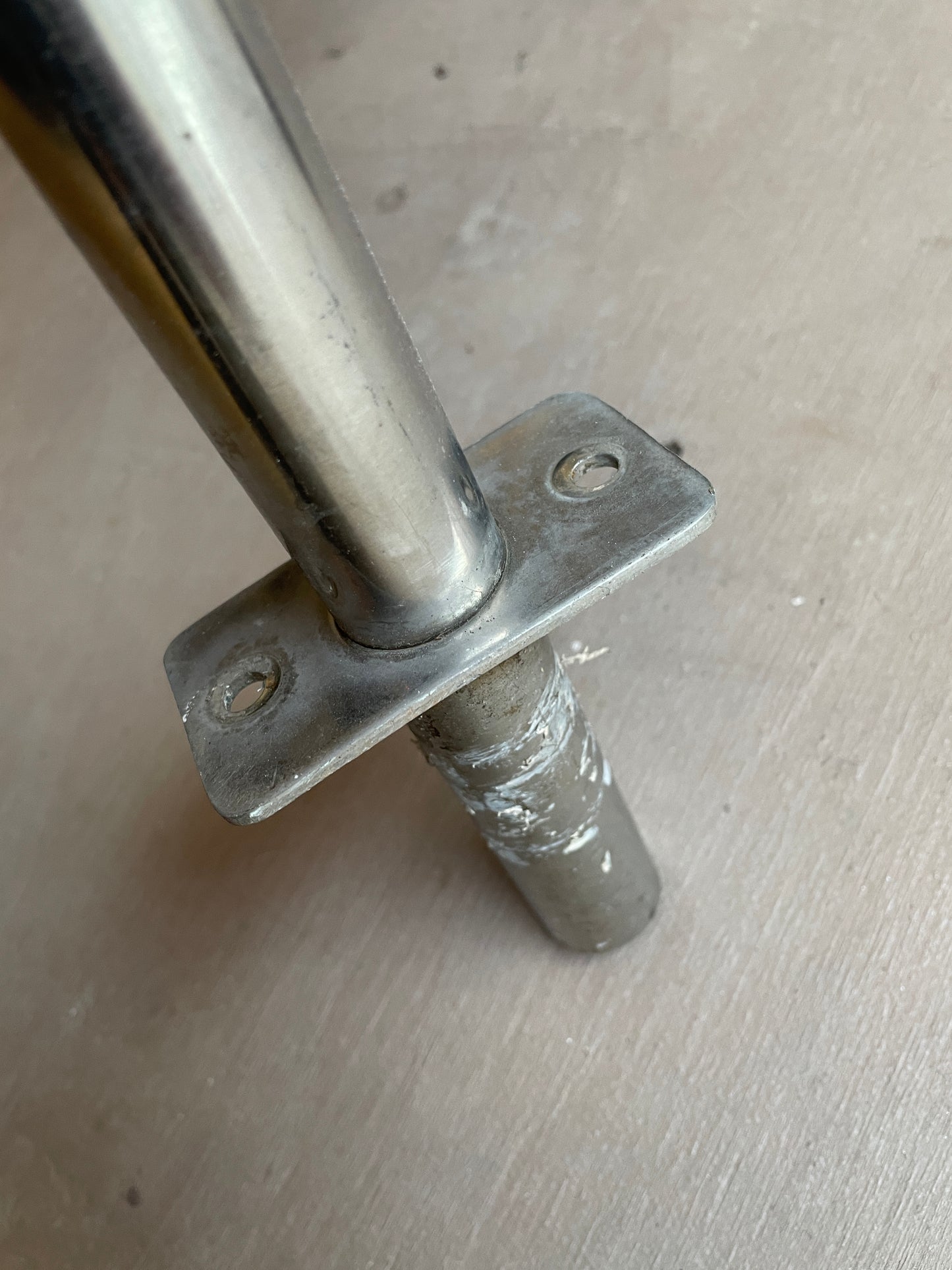 Stainless 25 1/4” Long Stanchion Off A Irwin 37 (Recess Mounting)