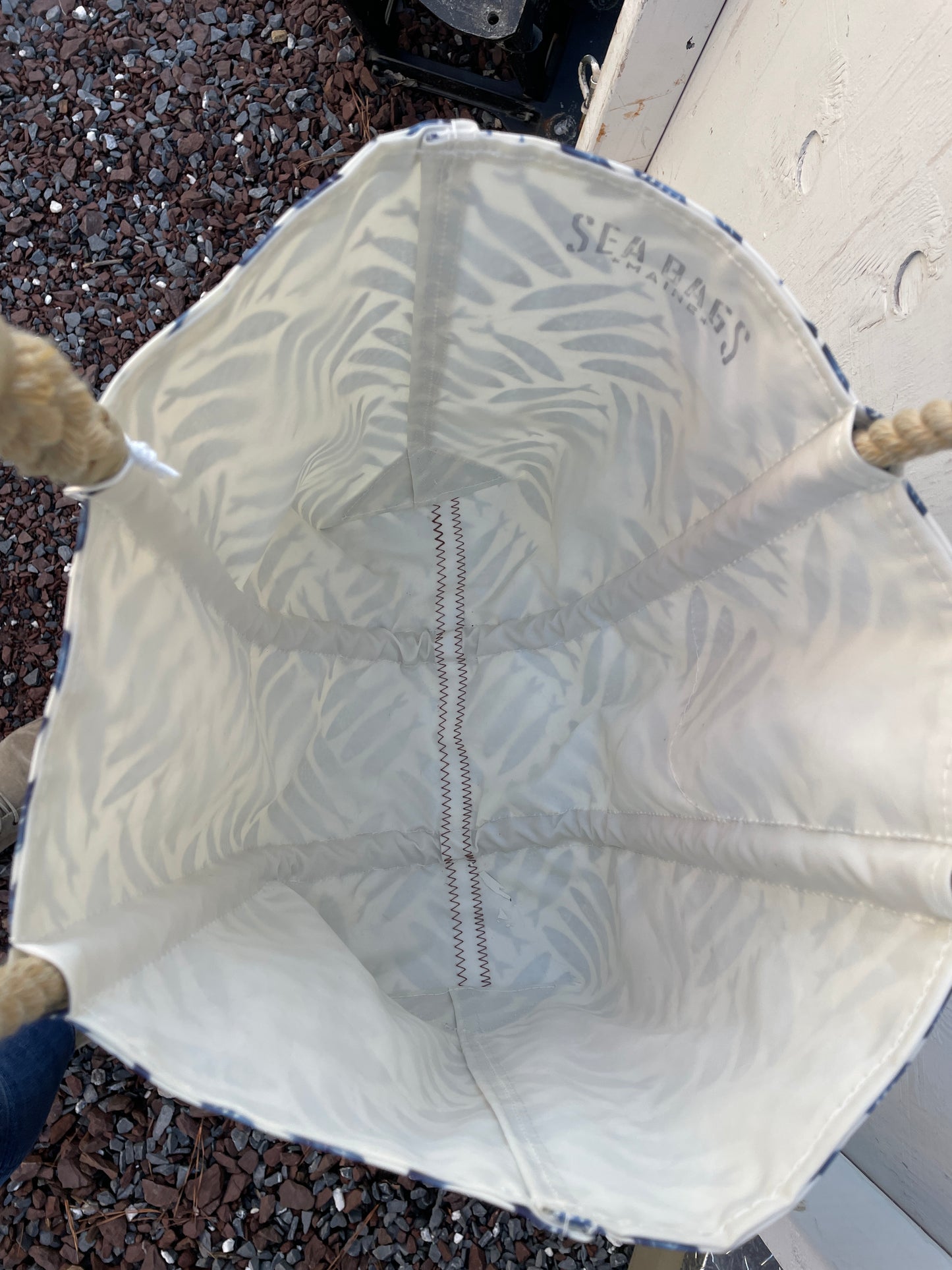 Sea Bags Maine Fish Print Medium Tote