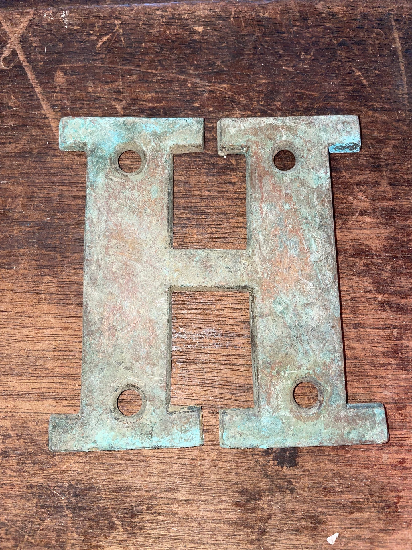 Antique Bronze Boat Letters - 3 3/4”L x 3”W