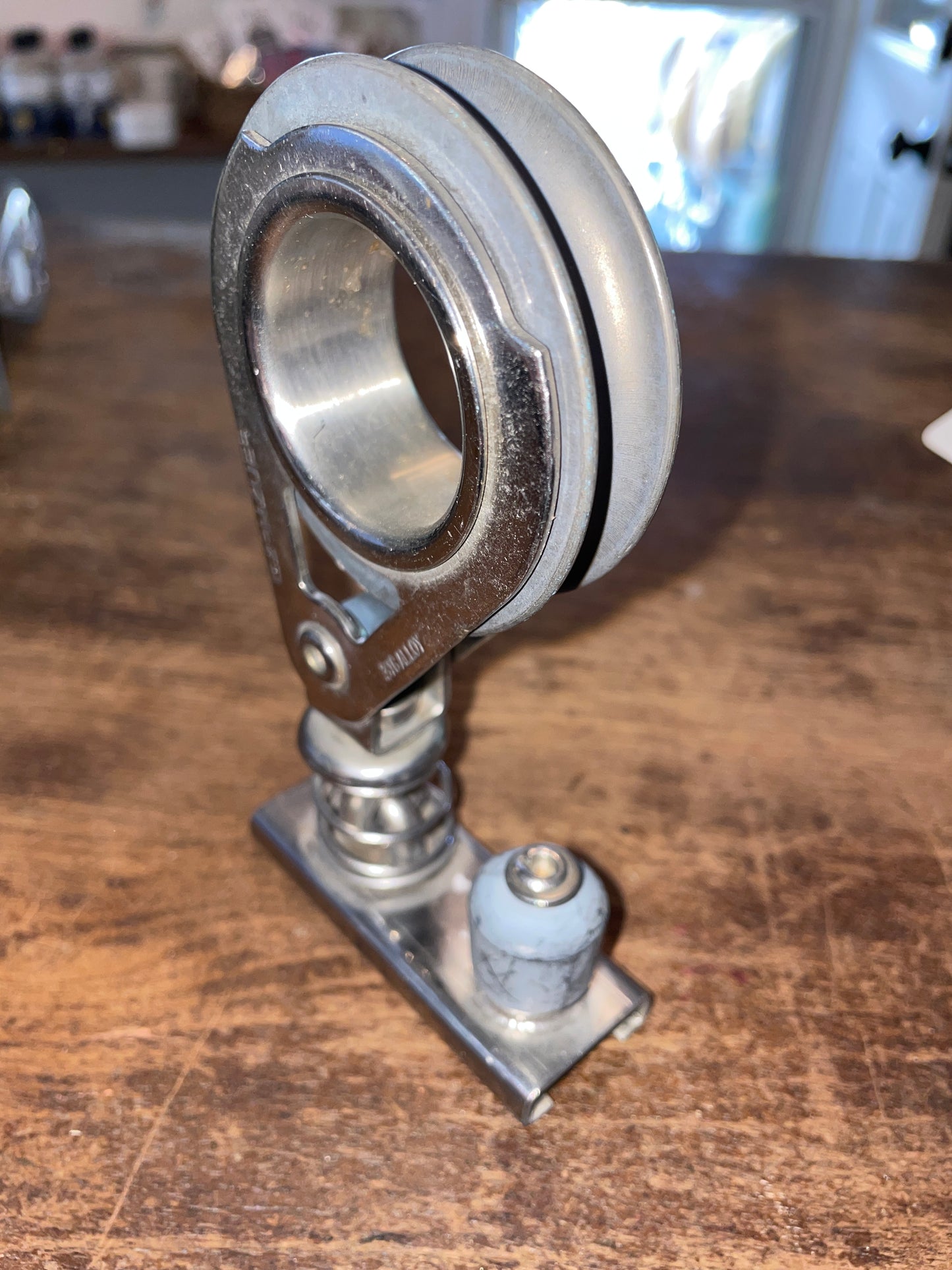 Garhauer 316 Alloy Spring Loaded Single Block With 1” Track Car - 2 5/8” Sheave -3/8” Line