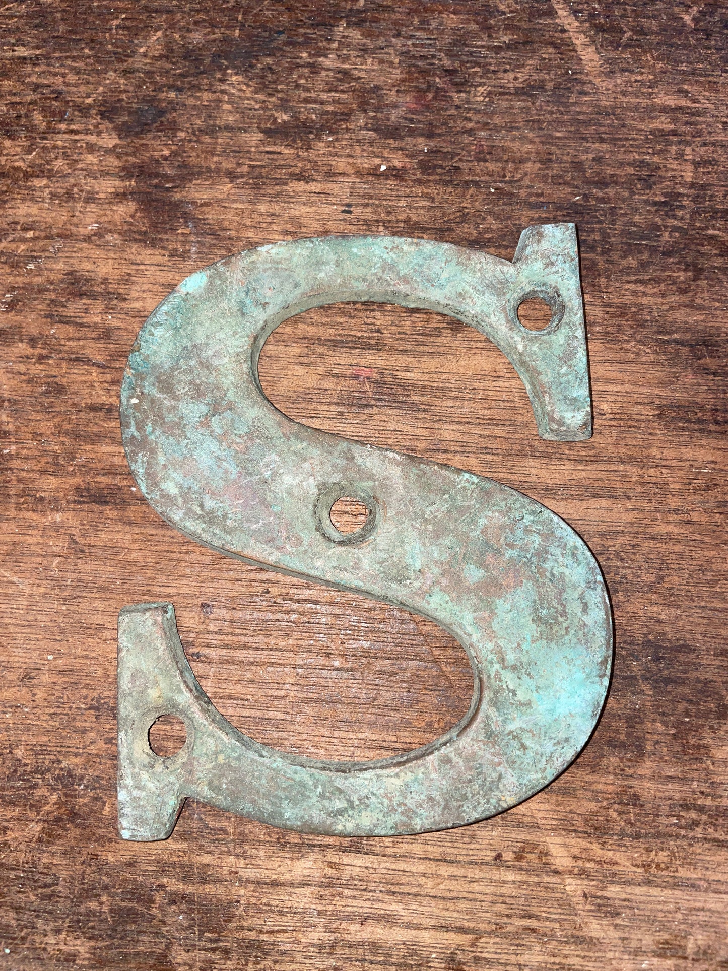 Antique Bronze Boat Letters - 3 3/4”L x 3”W