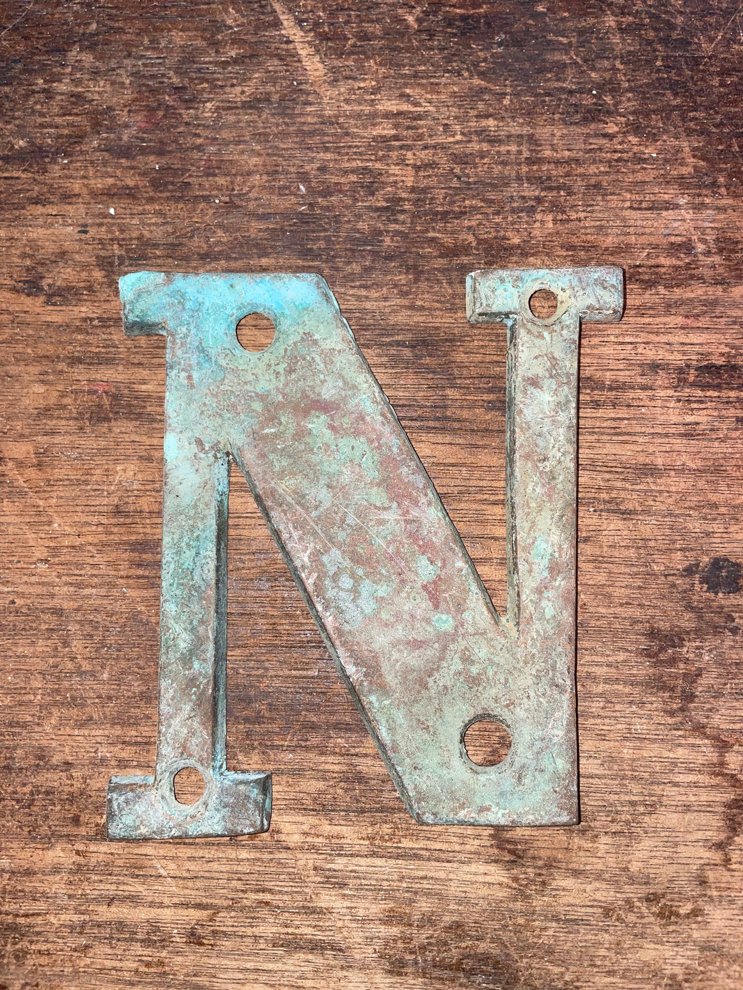Antique Bronze Boat Letters - 3 3/4”L x 3”W