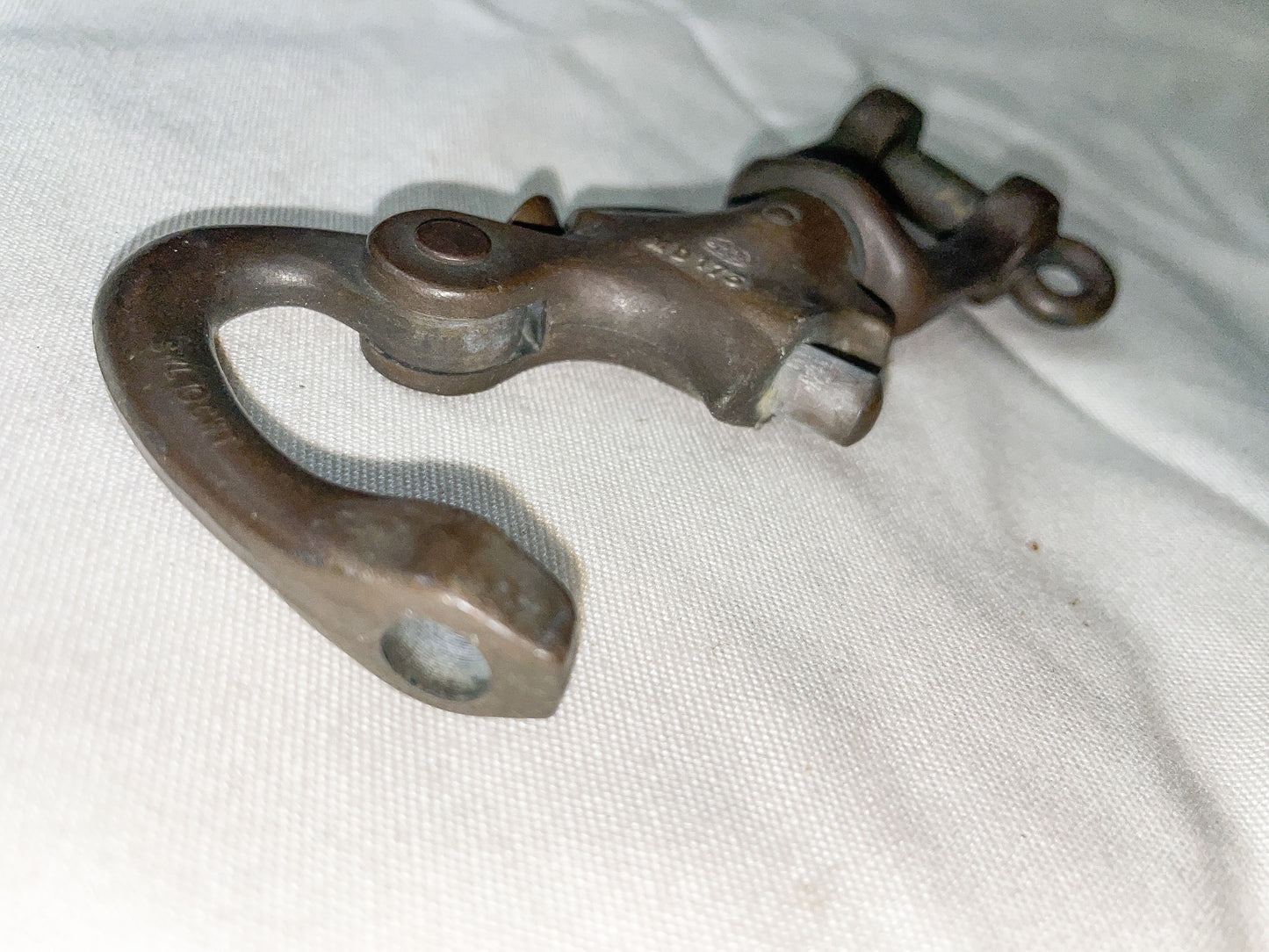 Vintage B&A Bronze 4"  Forked Bail 5/8" Snap Shackle