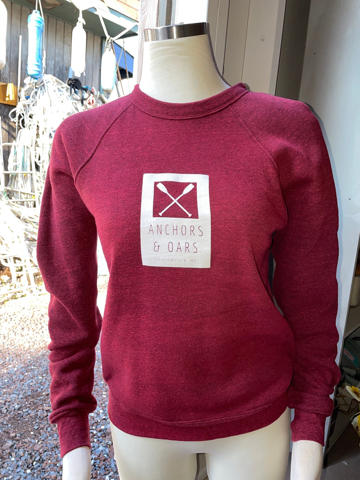 Anchors & Oars Red Crew Neck Sweatshirt