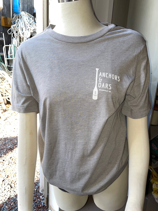 Anchors & Oars Light Weight Gray T Shirt tshirt