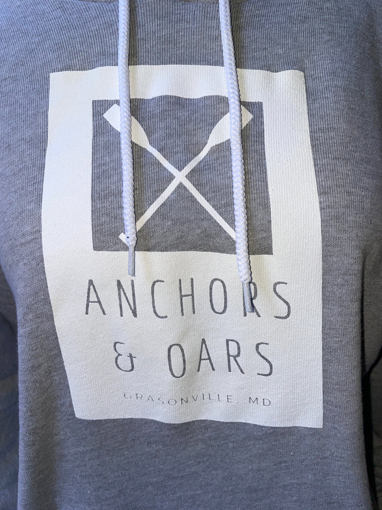 Anchors & Oars Gray Hoodie Sweatshirt