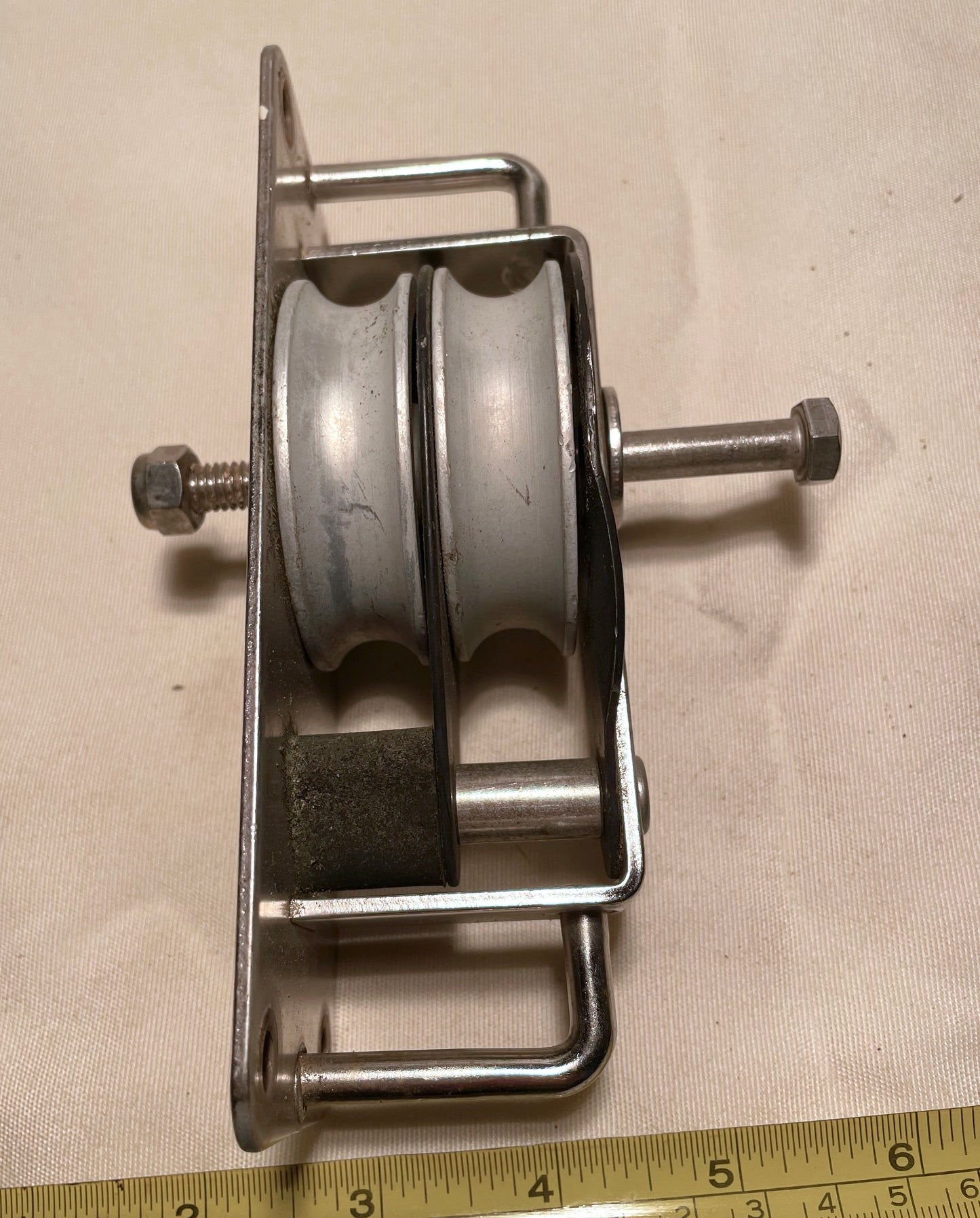 Stainless Steel & Aluminum Flat Mount Double Cheek Block