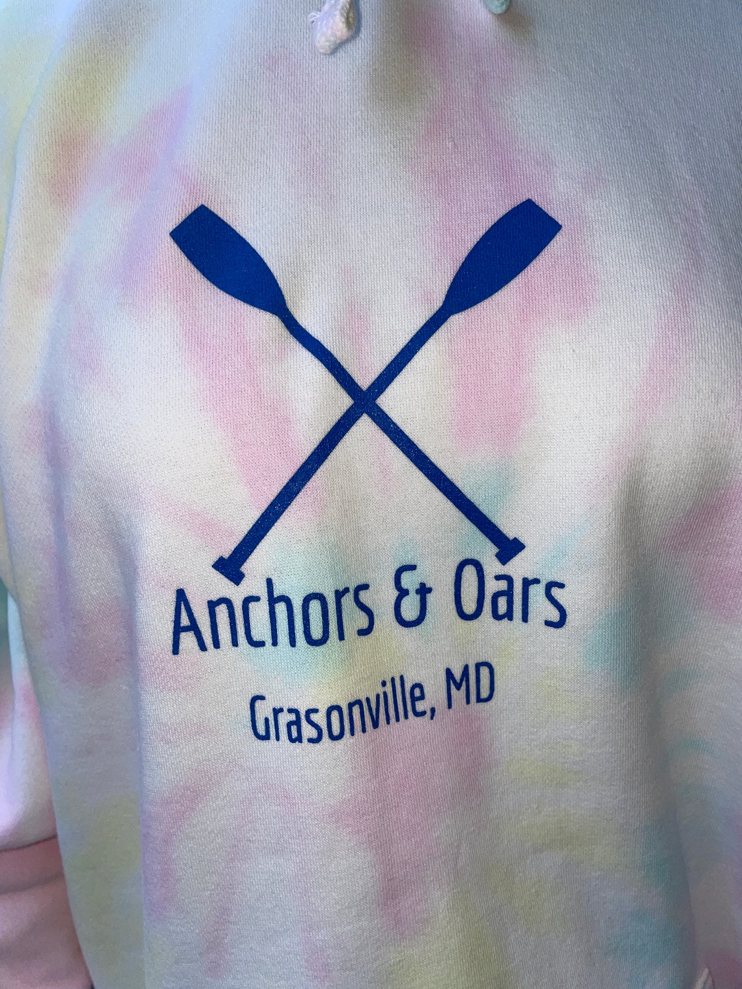 Anchors & Oars Tie-Dye Hoodie Sweatshirt