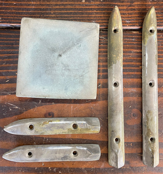 Bronze Rub Pieces Cap Off Wood Mooring Bit Bollard Cheoy Lee 37