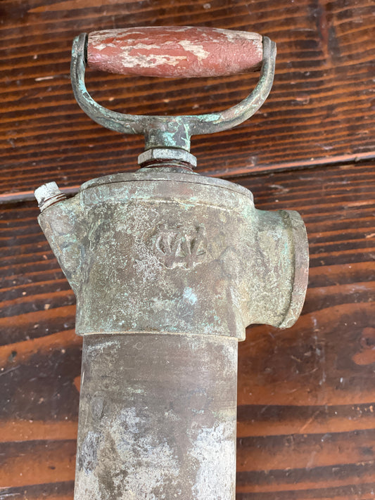 Vintage Wilcox Crittenden Bronze Brass Hand Bilge Pump WC  25" L 3" Wide