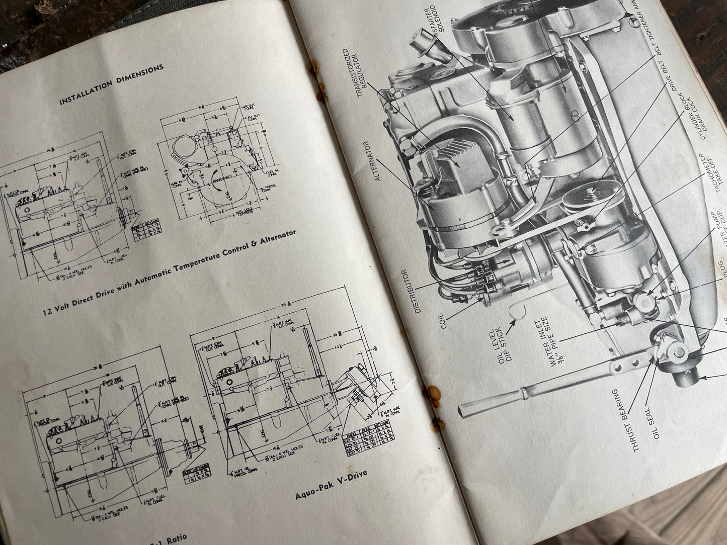 Atomic Four Gas Engine Vintage 1970s Manual Medalist Industries