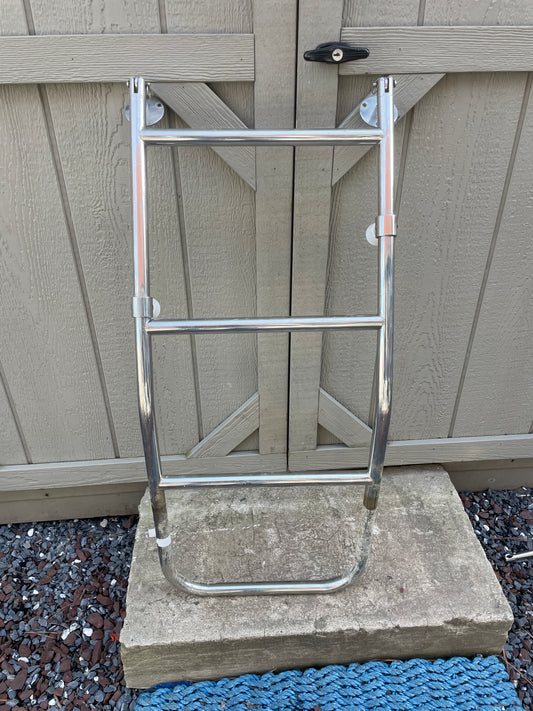 Stainless Steel Boarding Ladder Off of a CS Yachts 33