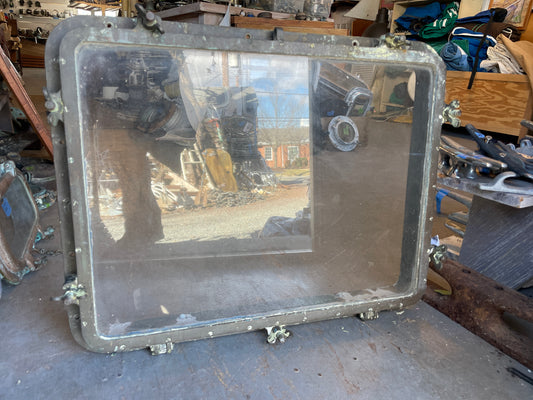 Huge Bronze Rectangular Port Hole 7 Dog Opening porthole