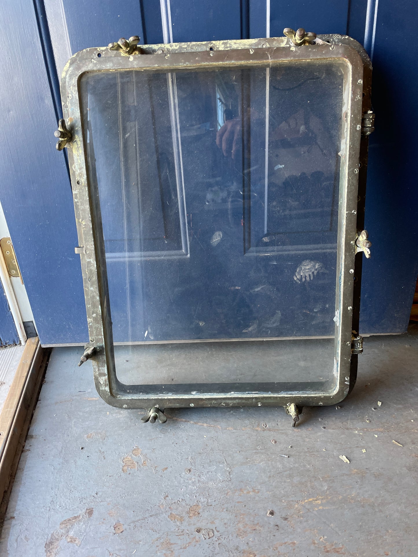 Huge Bronze Rectangular Port Hole 7 Dog Opening porthole Sailboat Parts